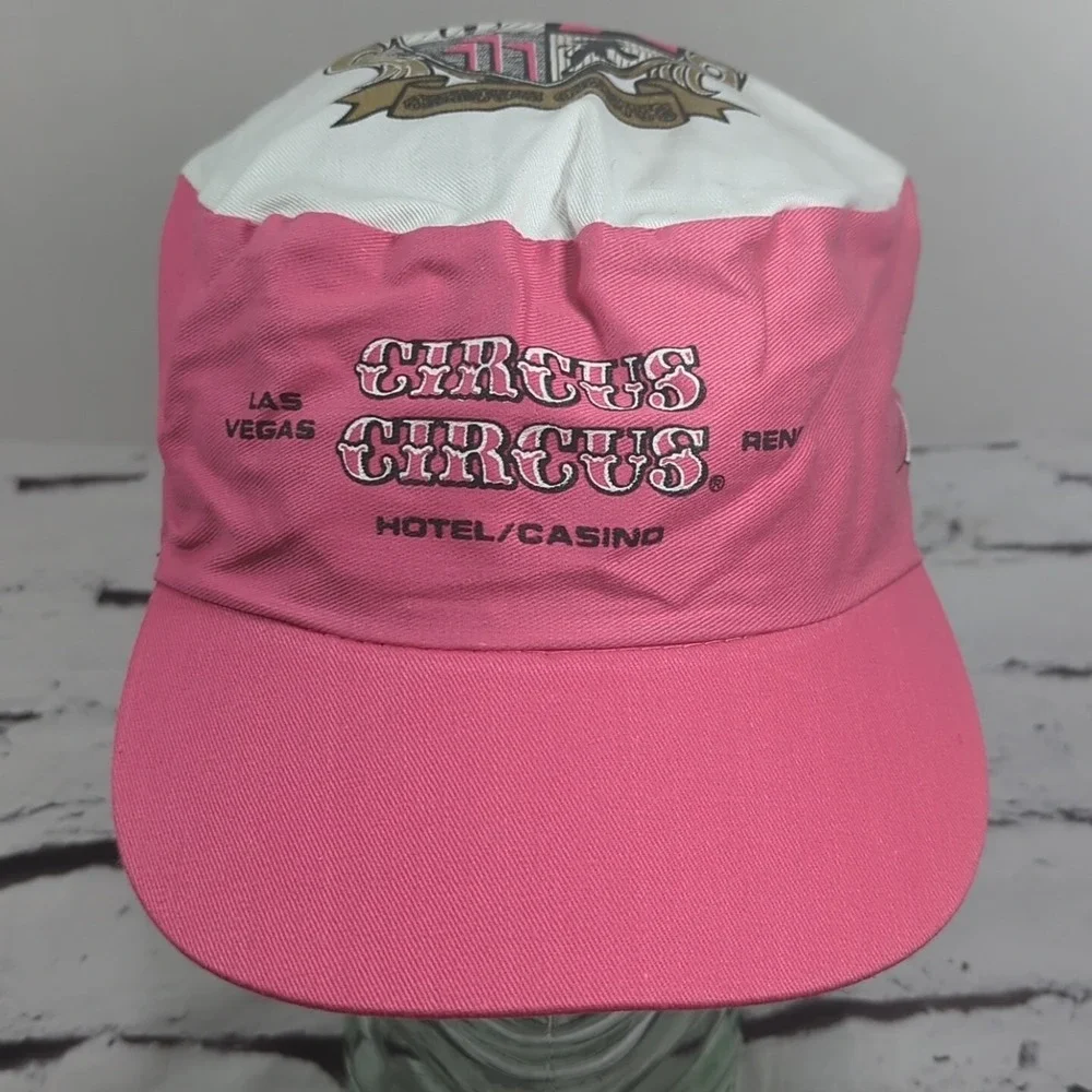 Circus Circus‎ Las Vegas Reno Snapback Vintage Hat Adjustable Pink White Casino
